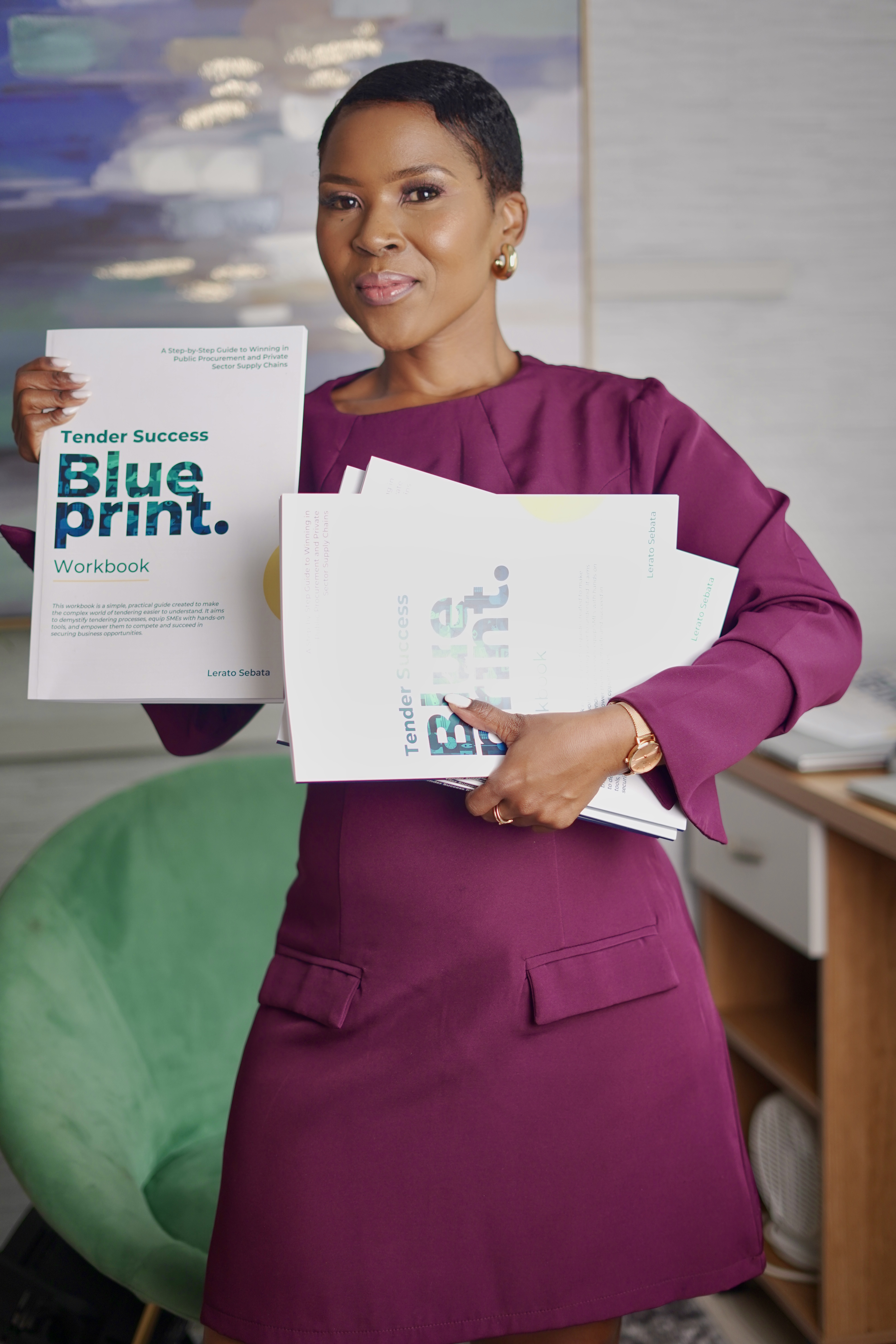 Lerato with workbooks